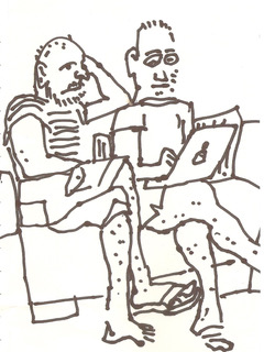 P. Hultberg illustration of Jesse and Alain